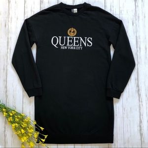 H&M Sweatshirt Dress w/Embroidery